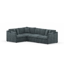 westport blue  pc sectional   
