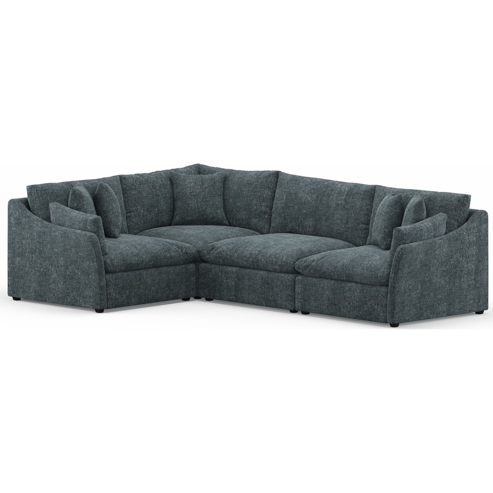 westport blue  pc sectional   