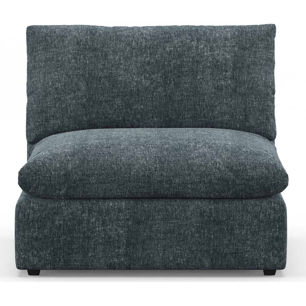 westport blue armless chair   