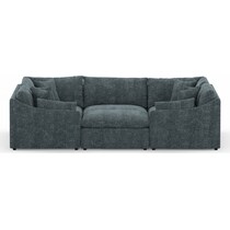westport blue sectional   