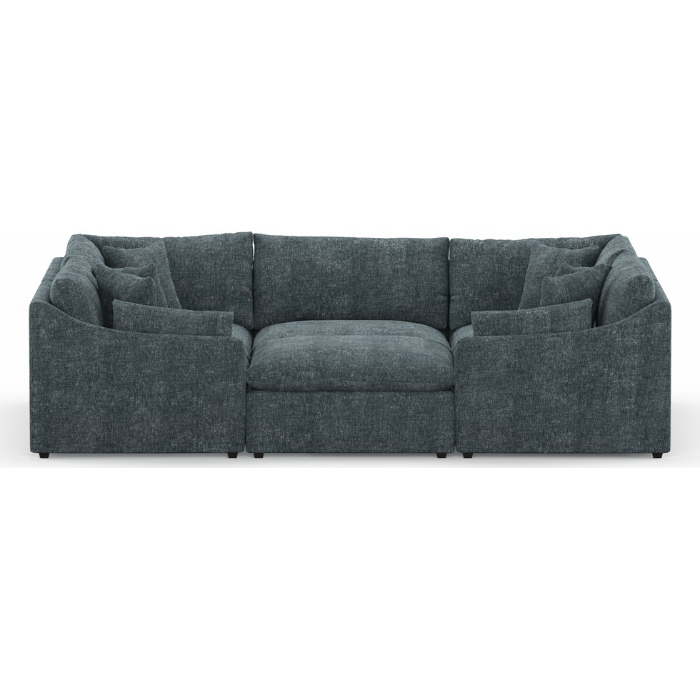 westport blue sectional   