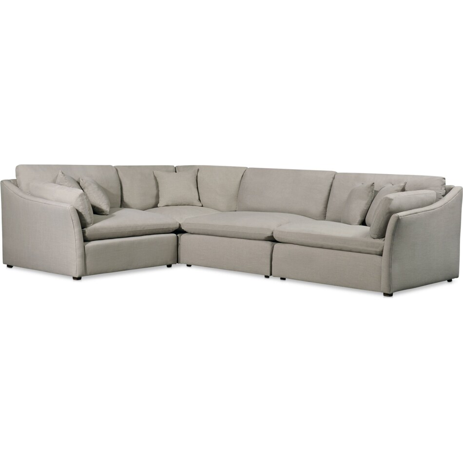 westport gray  pc sectional   
