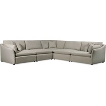 westport gray  pc sectional   