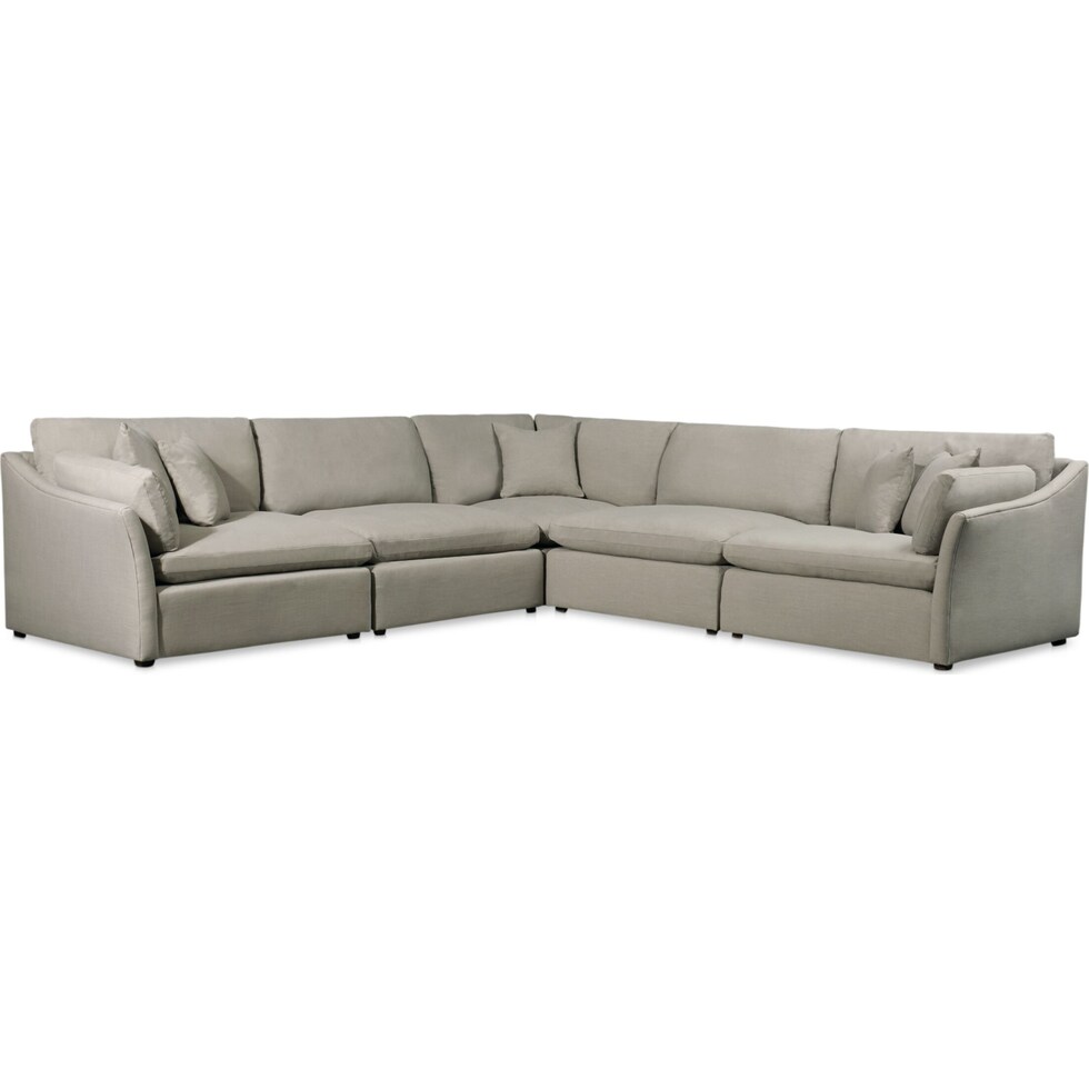 westport gray  pc sectional   