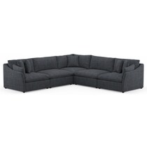 westport gray  pc sectional   