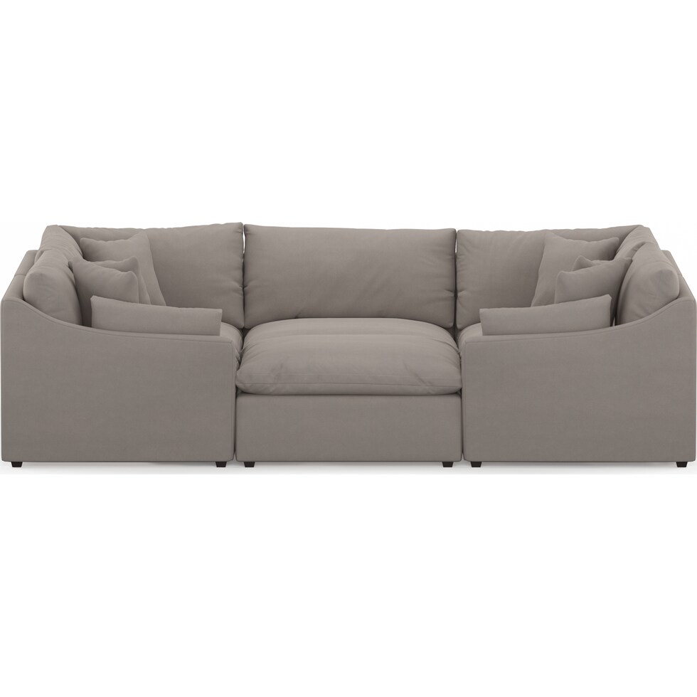 westport gray  pc sectional   