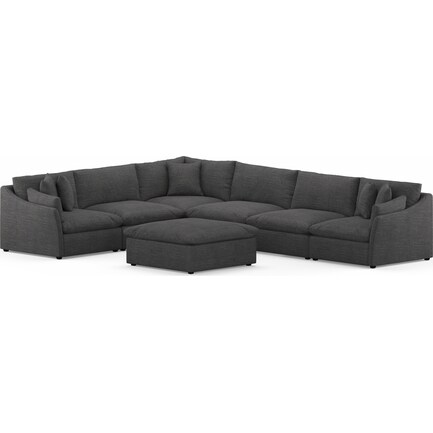 Westport Feathered Comfort  7-Piece Sectional - Curious Charcoal