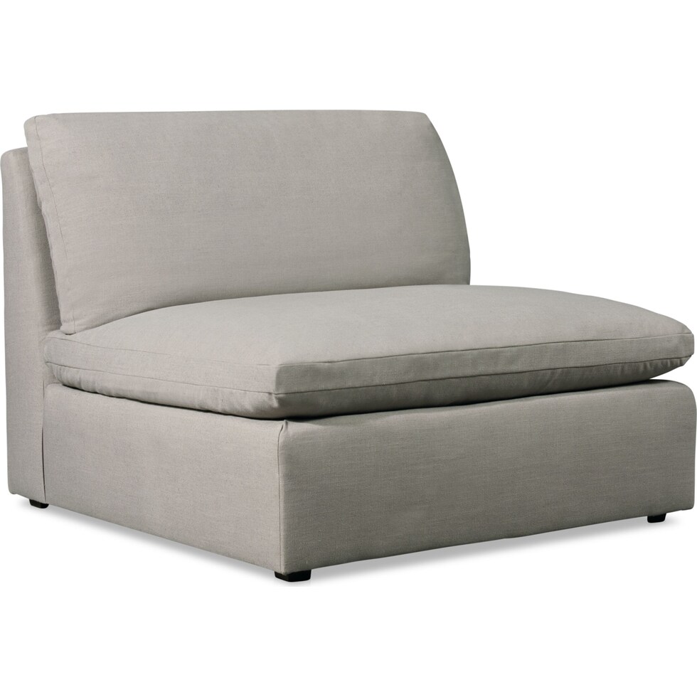 westport gray armless chair   