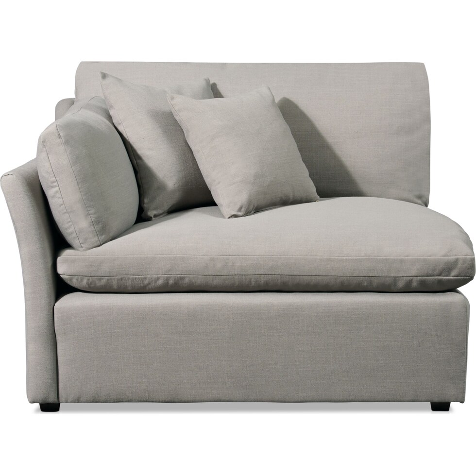 westport gray left arm facing chair   