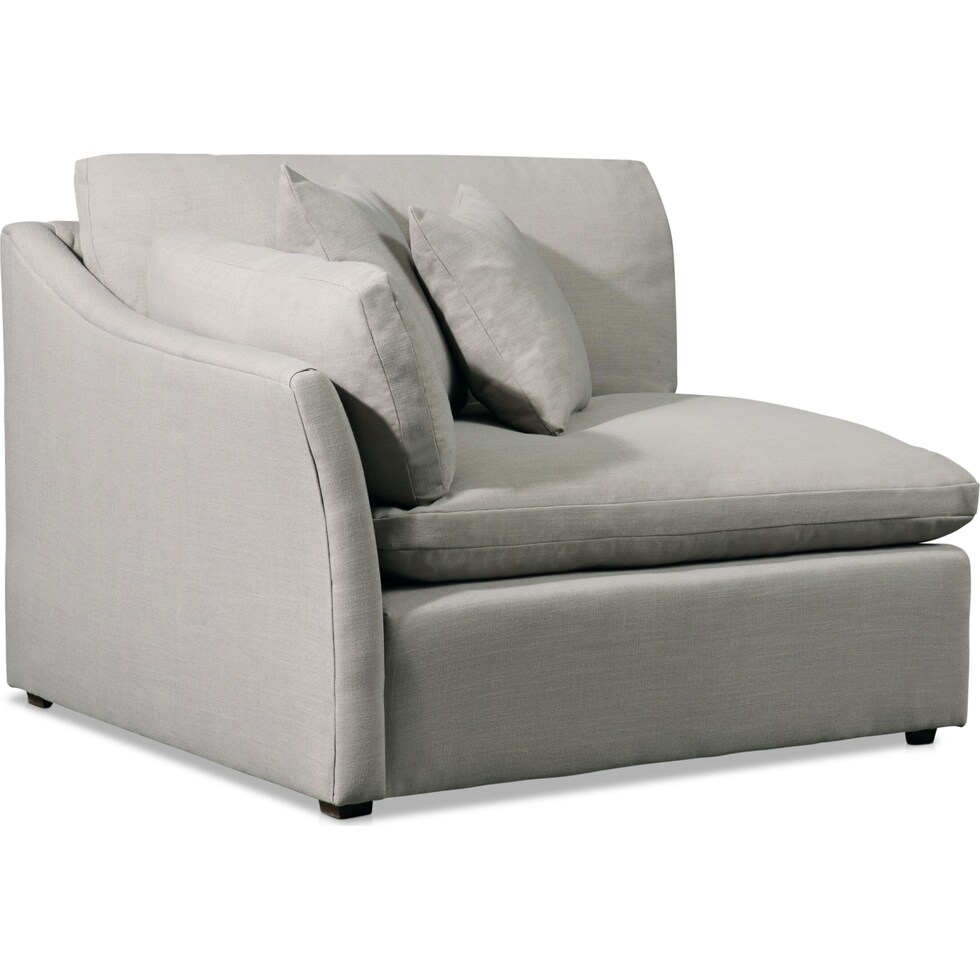 westport gray left arm facing chair   
