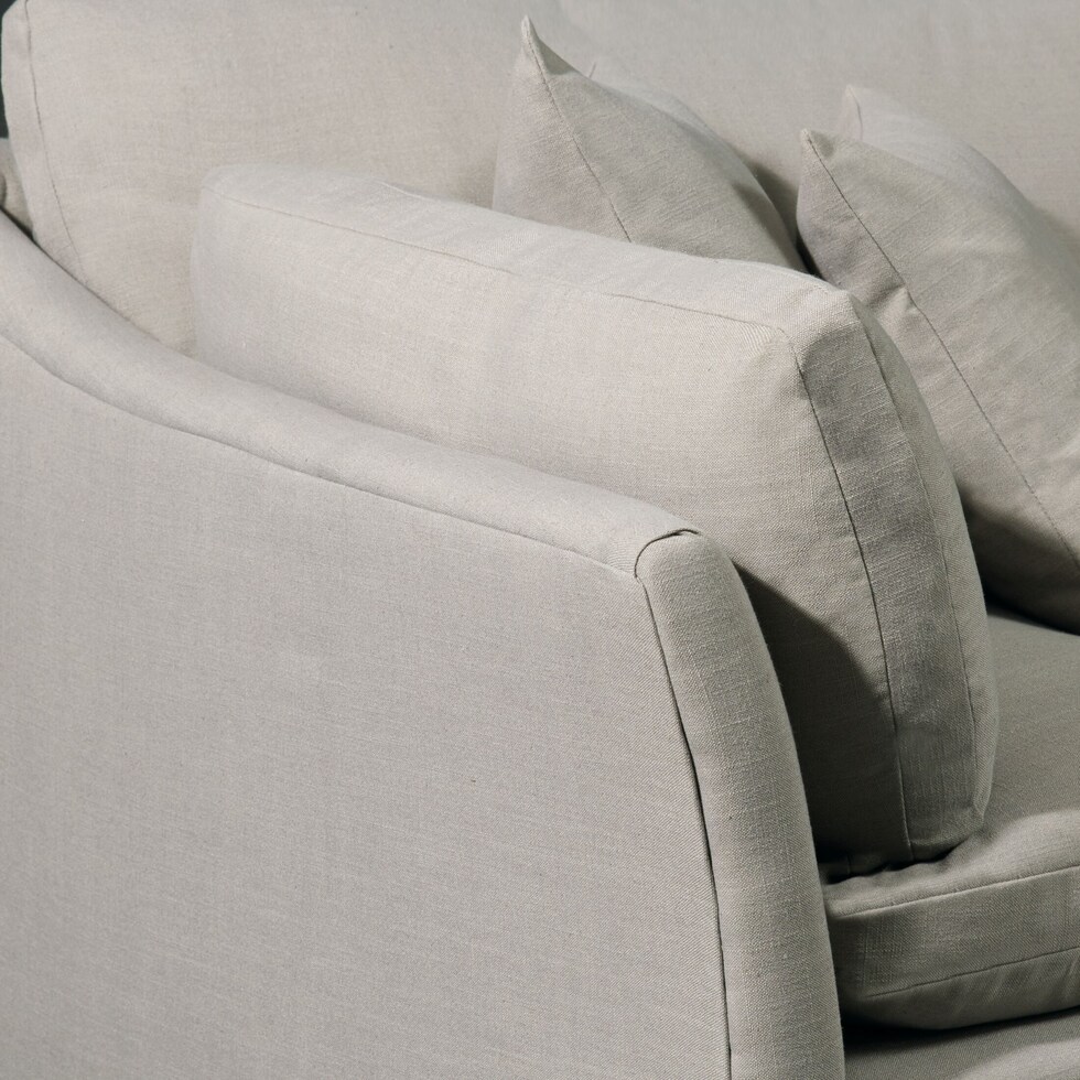 westport gray left arm facing chair   
