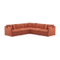 westport pink  pc sectional   