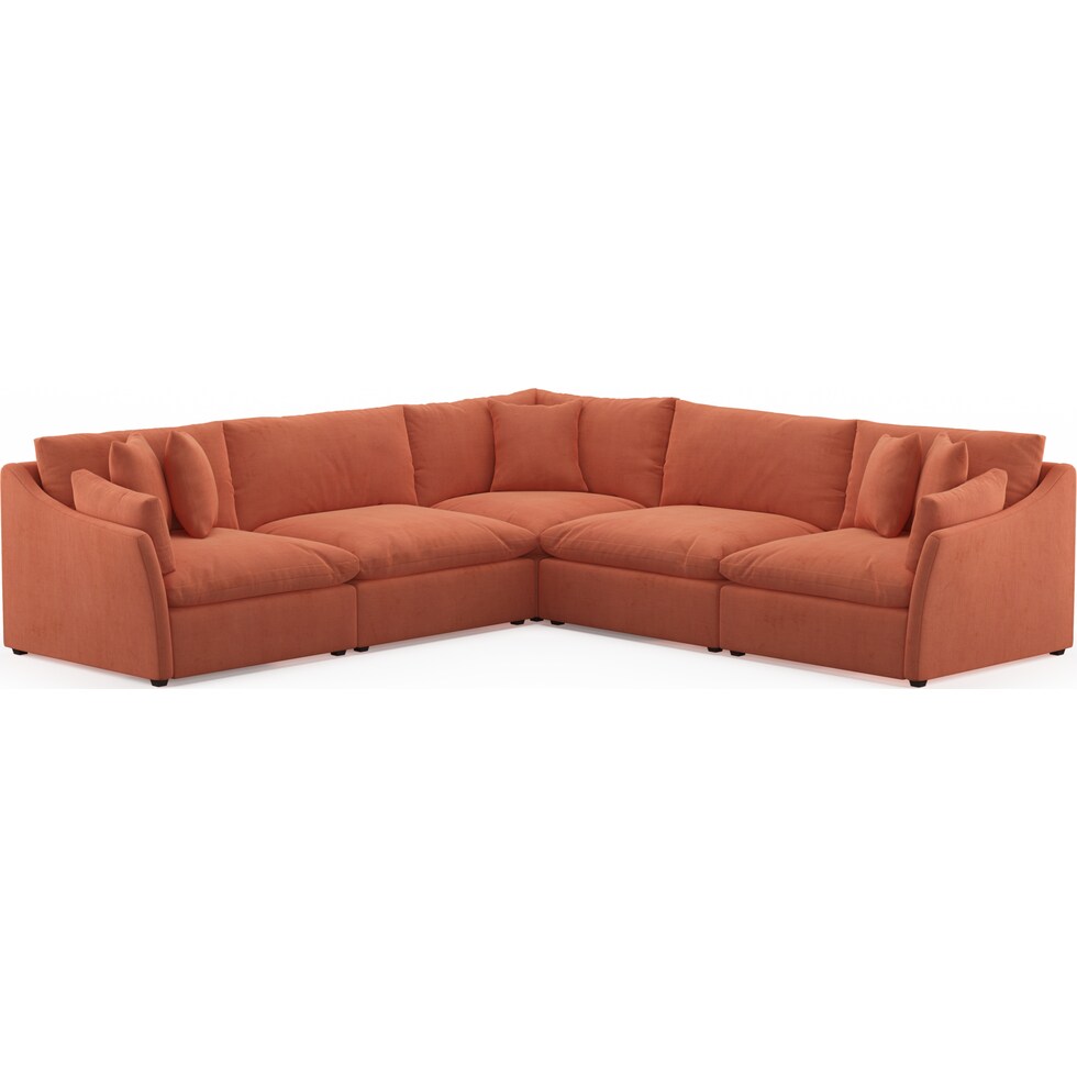 westport pink  pc sectional   
