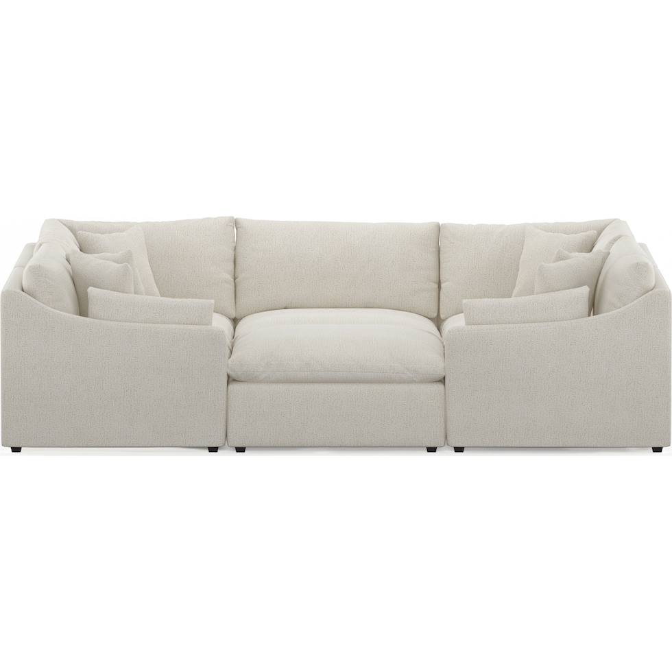 westport white  pc sectional   