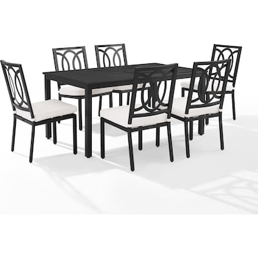 Whidbey Outdoor Dining Table and 6 Dining Chairs