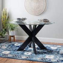whitaker black dining table   