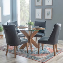 whitaker gray natural  pc dining room   