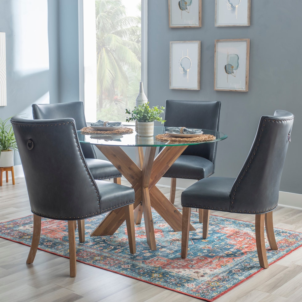 whitaker gray natural  pc dining room   