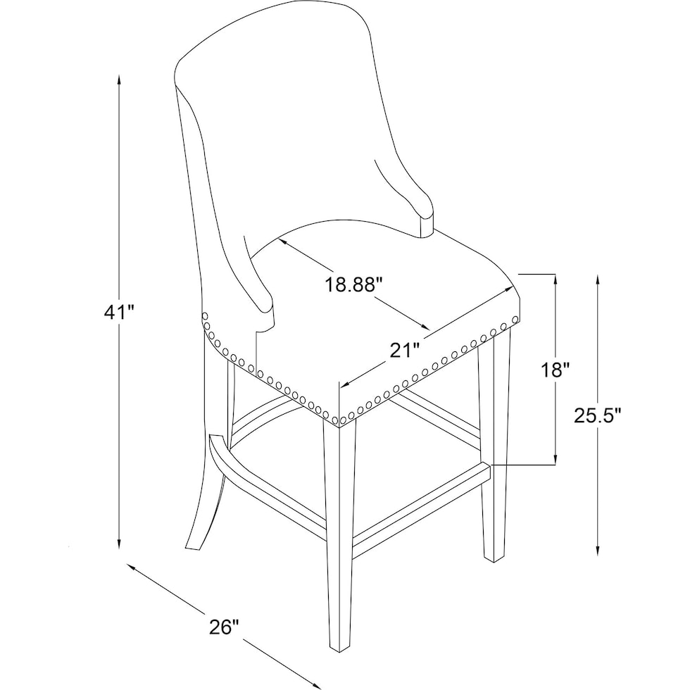 whitaker natural espresso counter height stool   