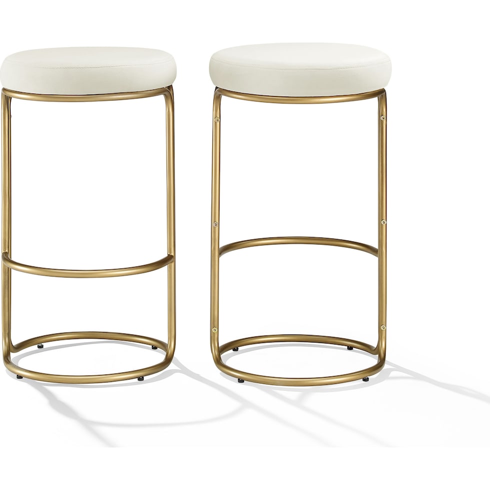 white and gold counter height stool   