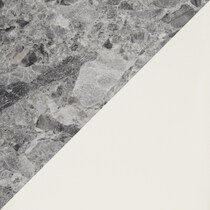 white marble gray black legs swatch  