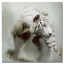 white tiger white and brown wall art   