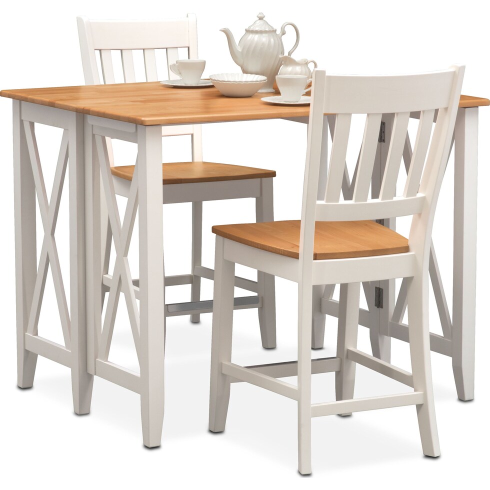 white  pc counter height dining room   