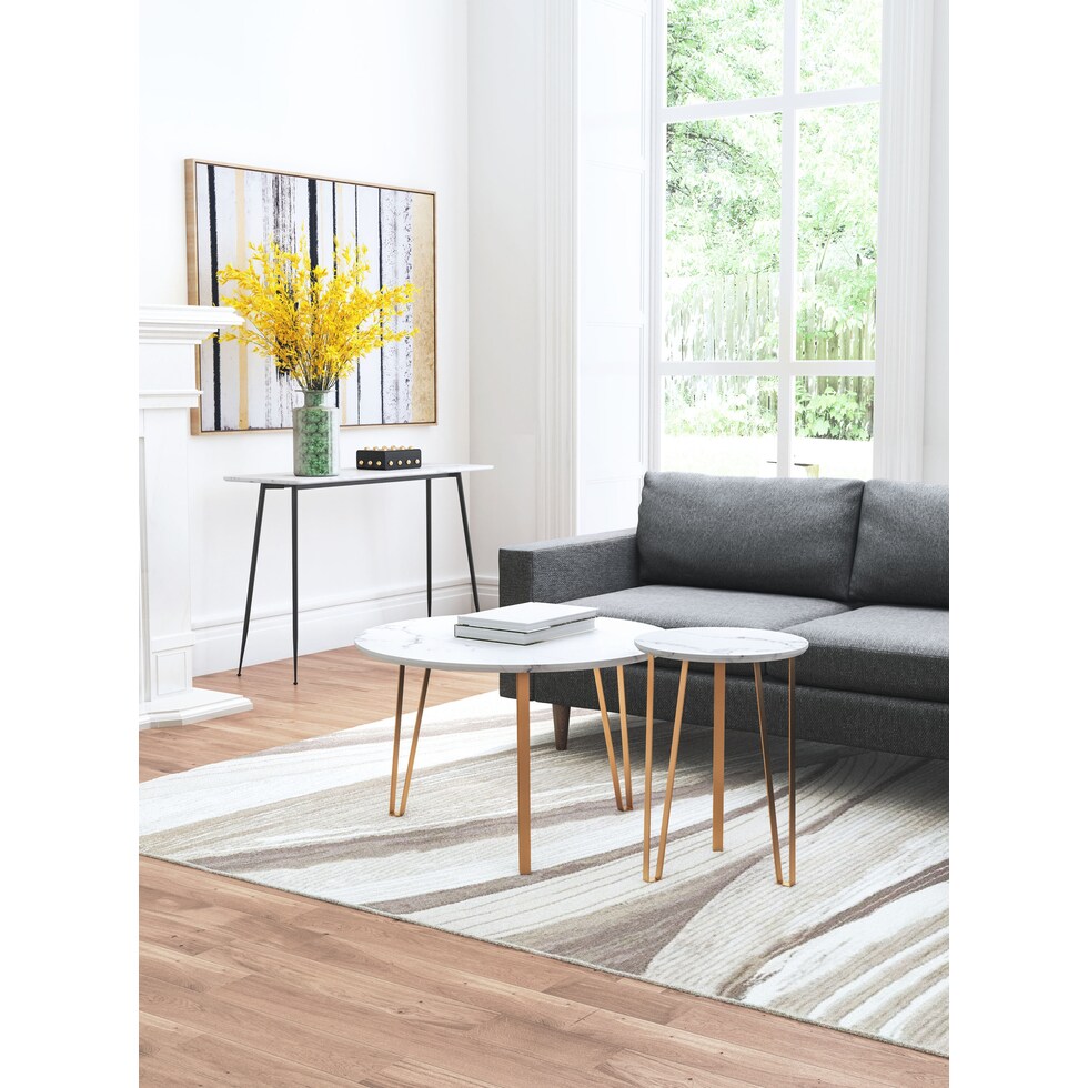 white black console table   