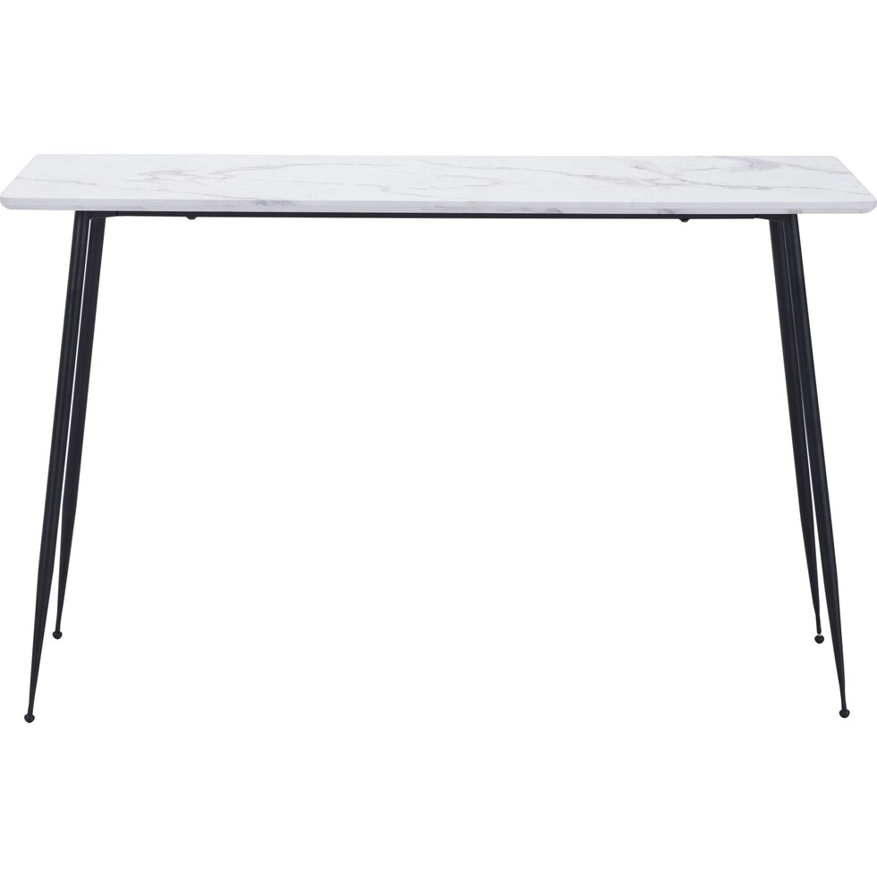 white black console table   