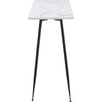 white black console table   