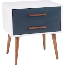 white blue nightstand   