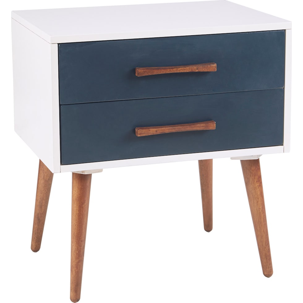 white blue nightstand   