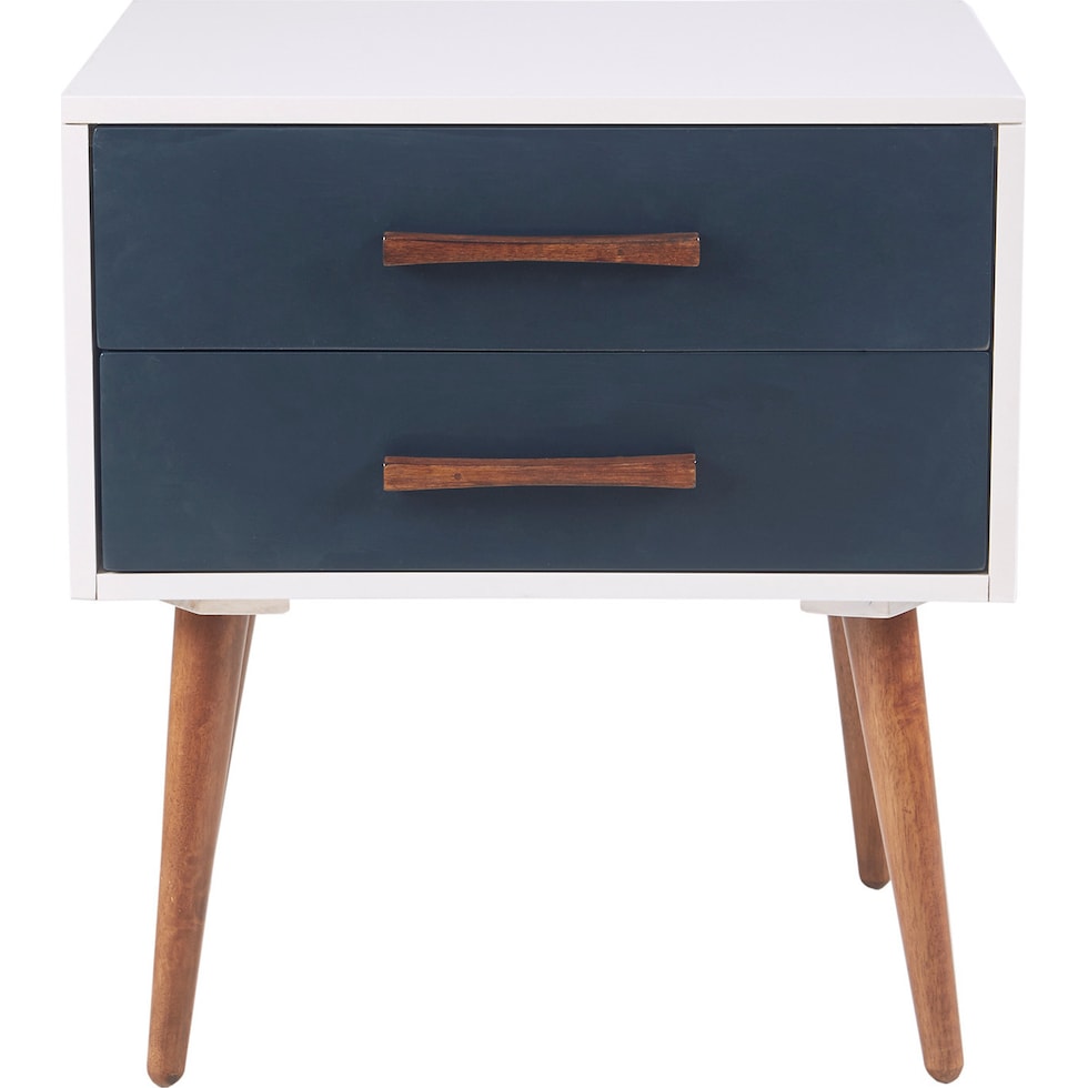 white blue nightstand   