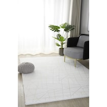 white gold area rug  x    