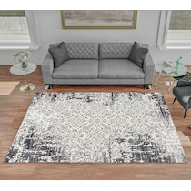 white gray area rug  x    