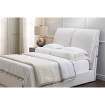 white natural king bedding set   