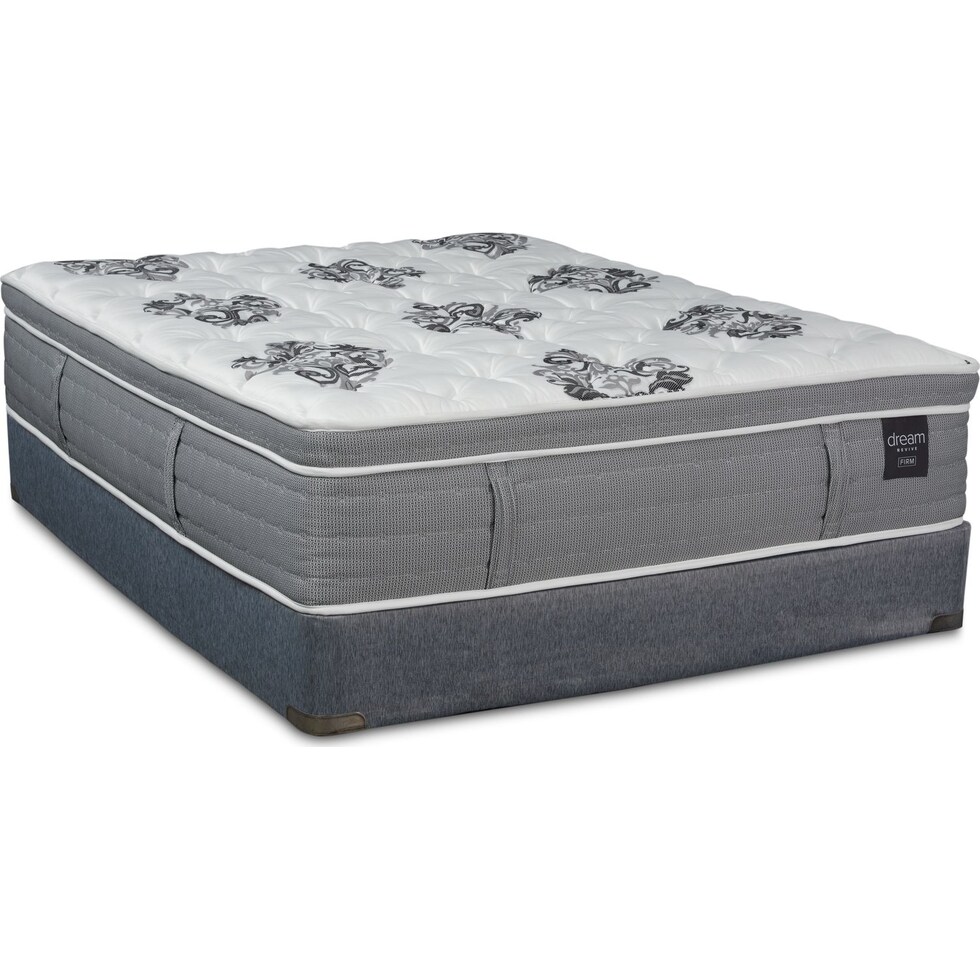white queen mattress  low  profile split foundation set   