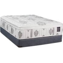 white queen mattress  low  profile split foundation set   