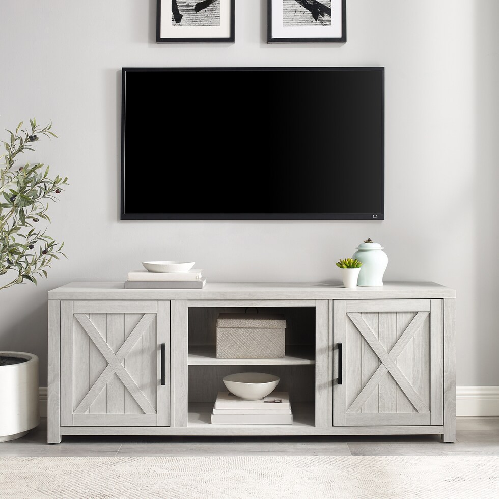 white tv stand   