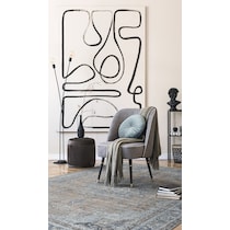 wickham gray area rug  x    