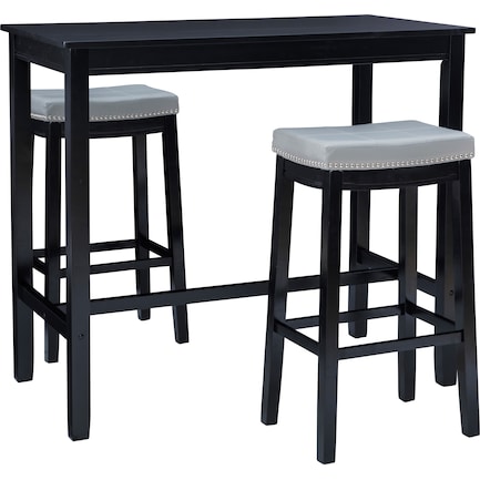 Wilcox 3-Piece Bar Set - Black/Gray