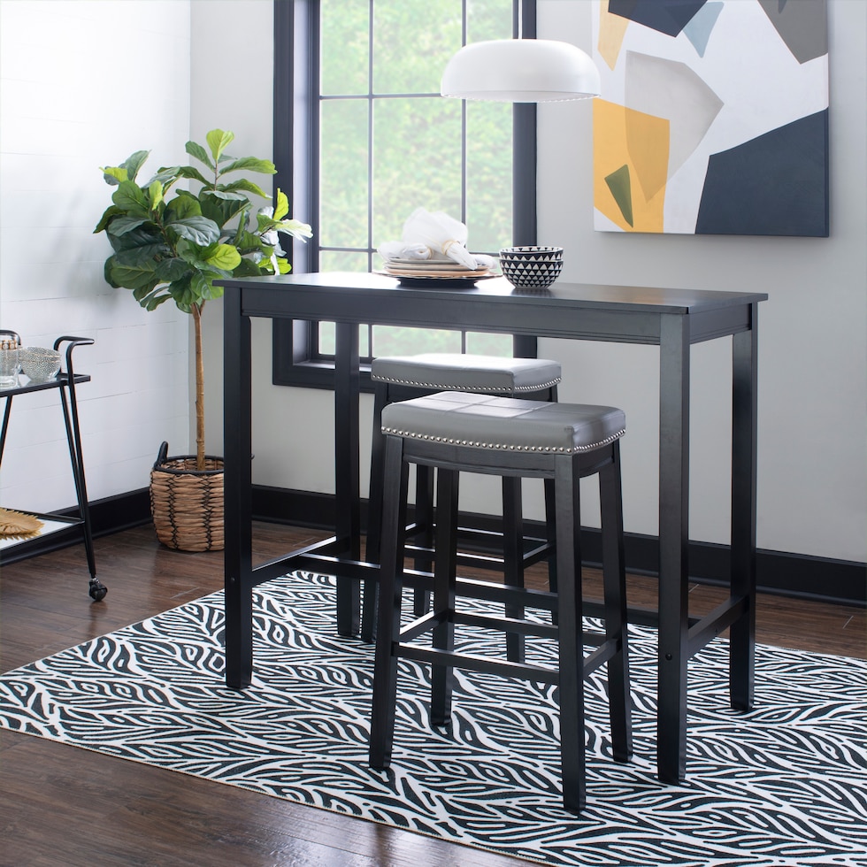 wilcox black  pc bar set   