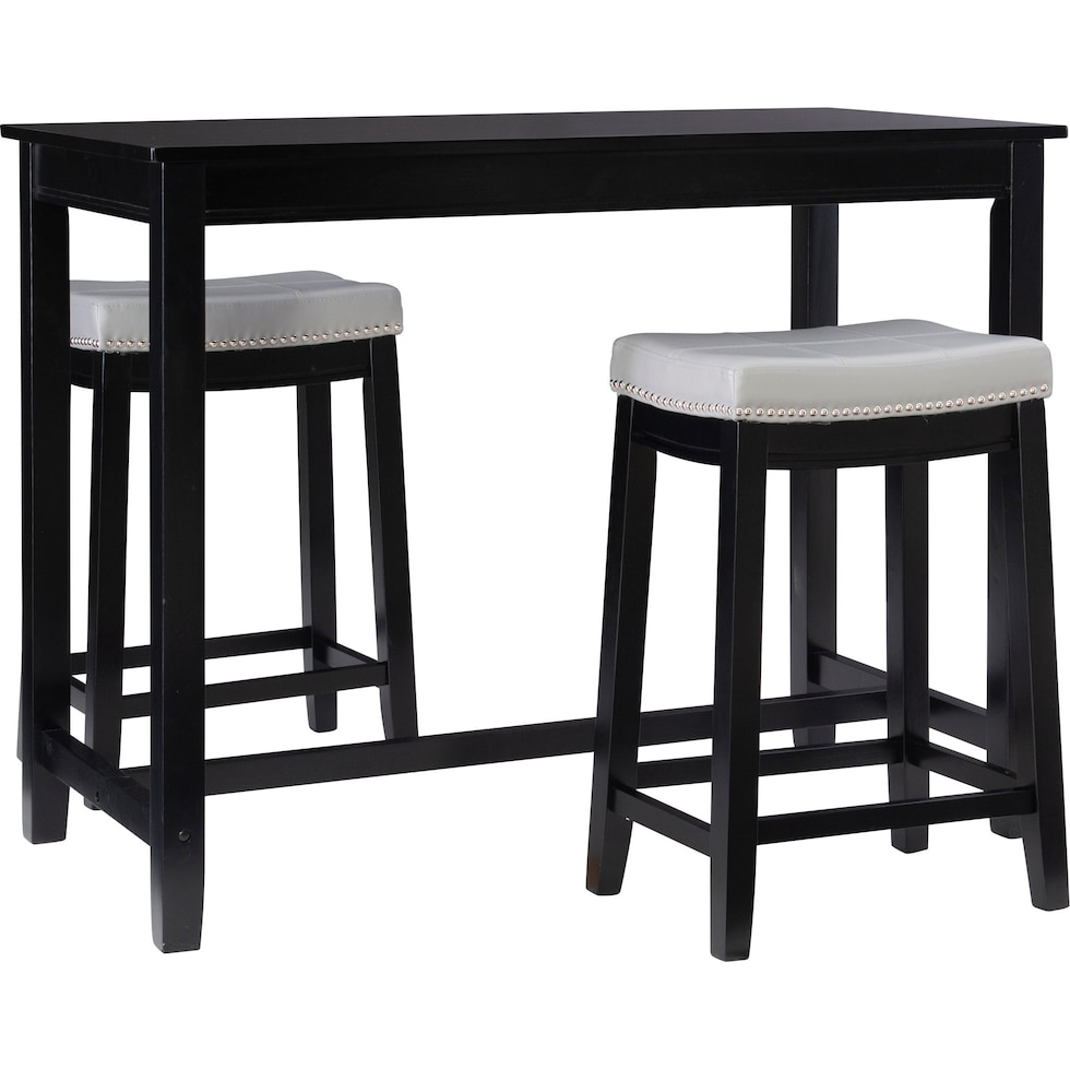 wilcox black  pc counter height dining room   