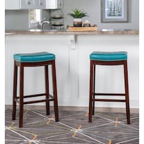 wilcox blue bar stool   
