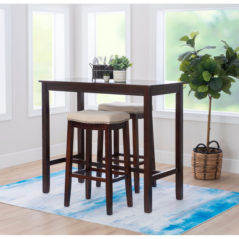 wilcox dark brown  pc bar set   