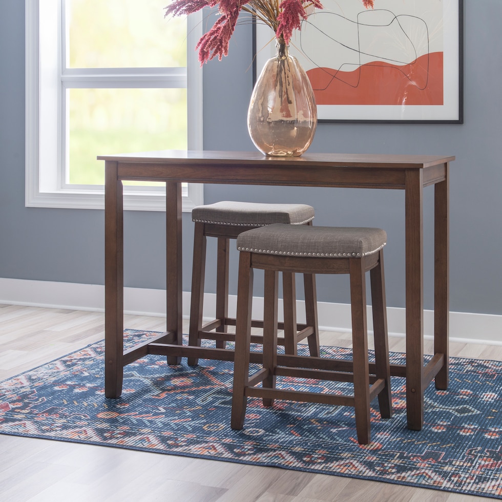 wilcox dark brown  pc counter height dining room   