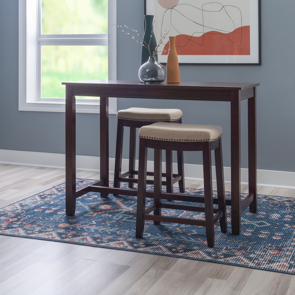 wilcox dark brown  pc counter height dining room   