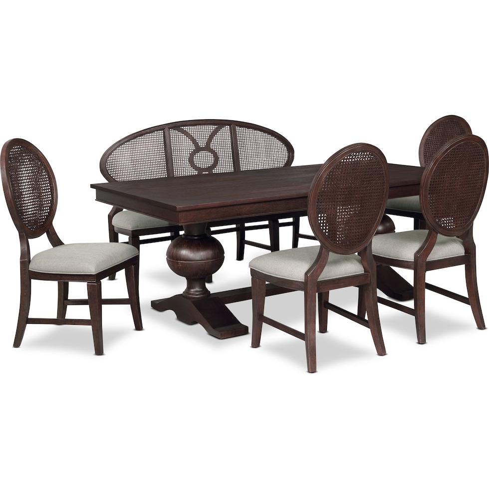 wilder dark brown  pc dining room   