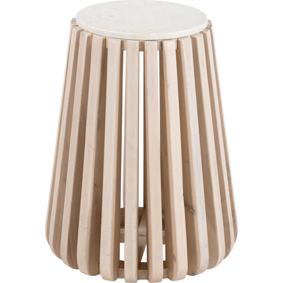 wilder white natural accent table   