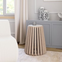 wilder white natural accent table   